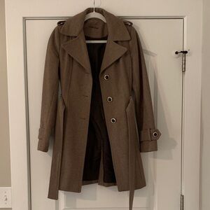 Calvin Klein Women’s Tan Wool Trench Coat